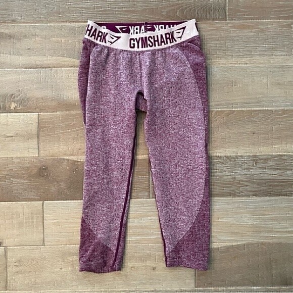 Gymshark Purple Cropped Athletic Leggings - Picture 1 of 3